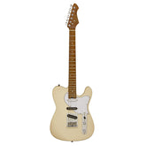 Aria 615-MK2 Nashville Electric Guitar in Marble White Gloss Finish